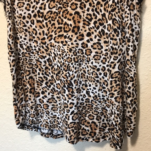 Seeing Stars 2 Piece Animal Print And Lace Short PJs. Good Condition. Size 1X. - Picture 3 of 14